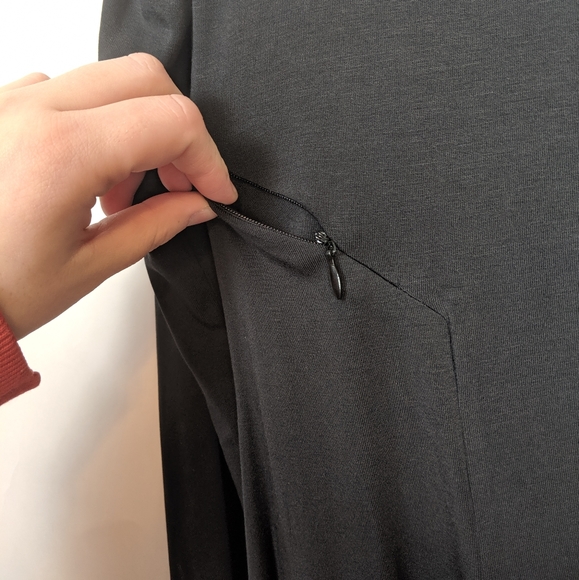 Betabrand Sweatshirt Travel Dress Black Pockets XS - Picture 4 of 9